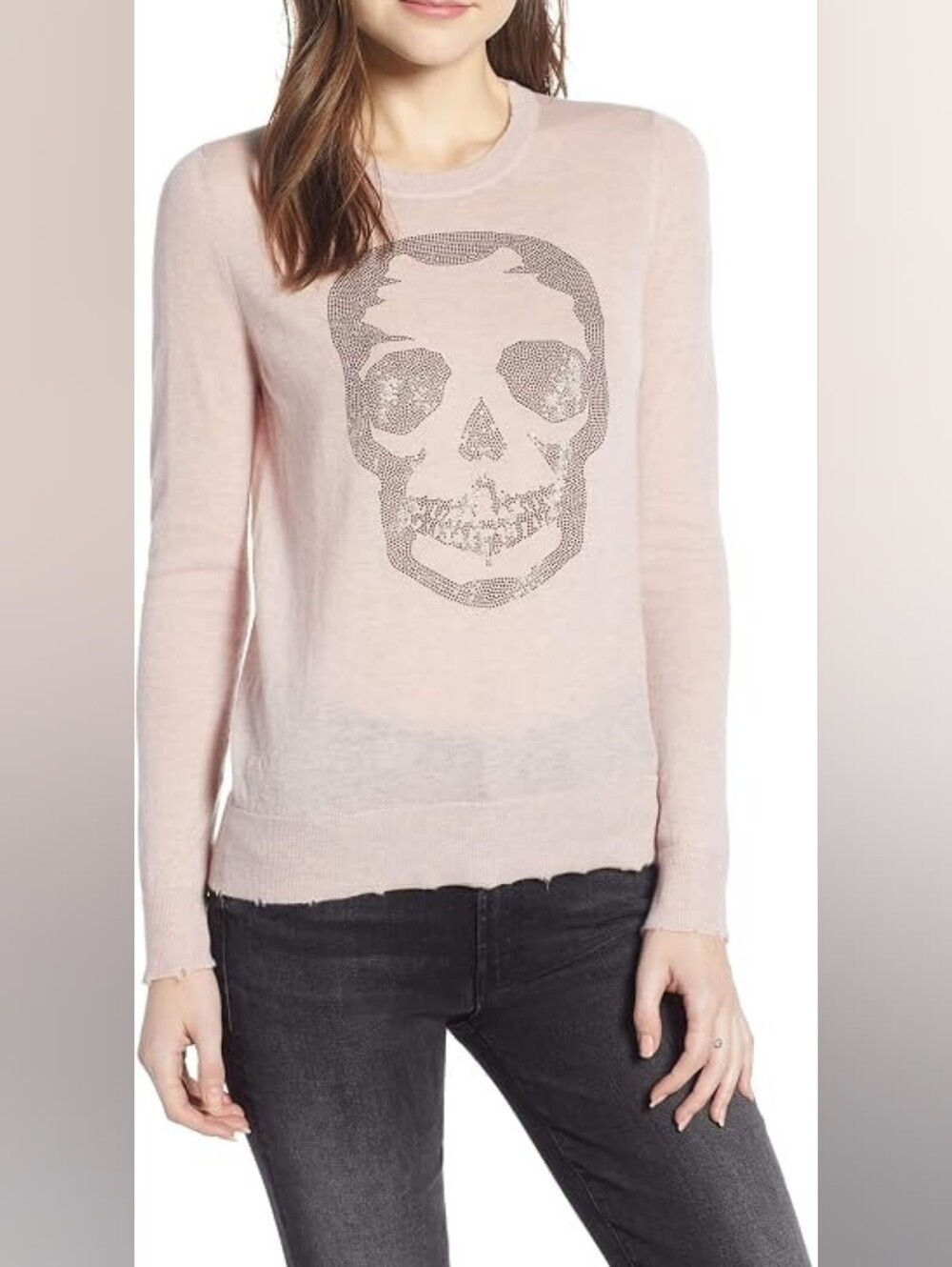 Zadig & Voltaire Miss CP Skull Cashmere Sweater Size S